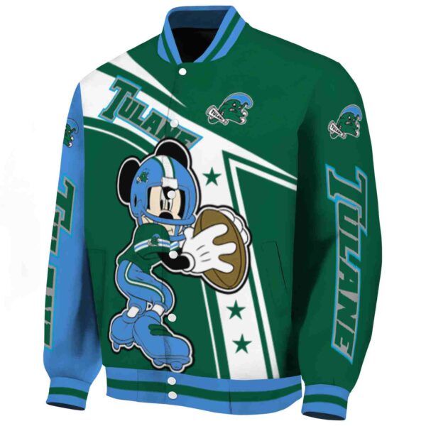 personalized tulane green wave mickey football green white jacket best selling