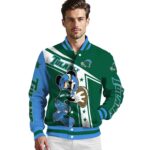 personalized tulane green wave mickey football green white jacket best selling