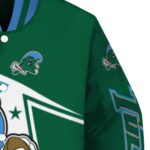 personalized tulane green wave mickey football green white jacket best selling