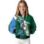personalized tulane green wave mickey football green white jacket best selling