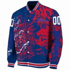 personalized tulsa golden hurricane fishing art blue jacket best selling