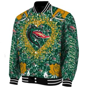 personalized uab blazers heart explosion green jacket best selling