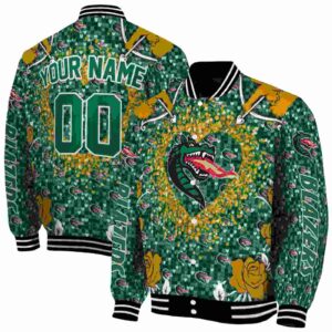 personalized uab blazers heart explosion green jacket fashion forward