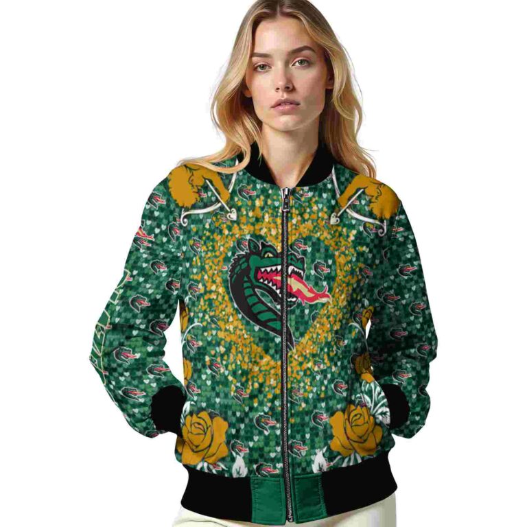 personalized uab blazers heart explosion green jacket latest model