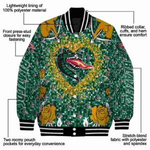 personalized uab blazers heart explosion green jacket new arrival