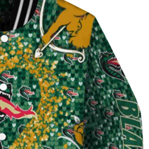 personalized uab blazers heart explosion green jacket premium grade
