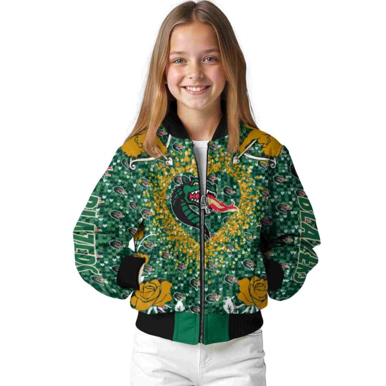 personalized uab blazers heart explosion green jacket top rated