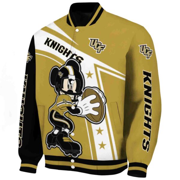 personalized ucf knights mickey football gold white jacket best selling