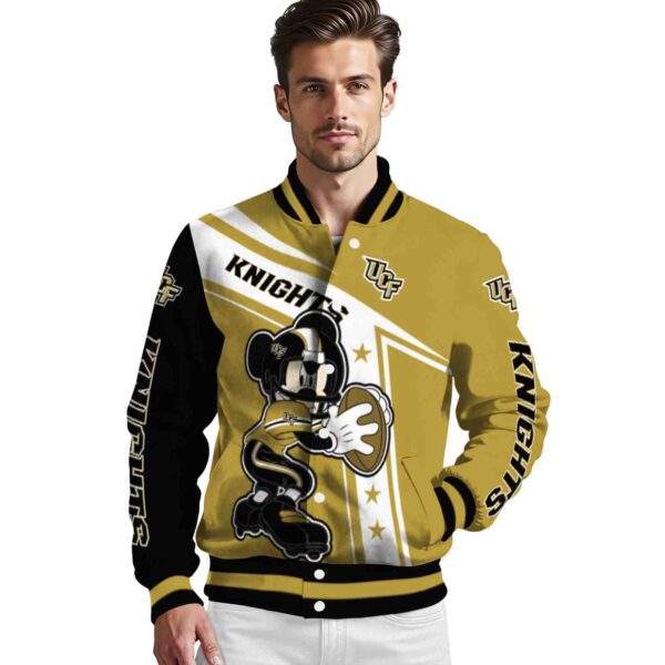 personalized ucf knights mickey football gold white jacket high quality