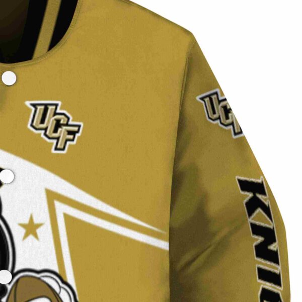 personalized ucf knights mickey football gold white jacket premium grade