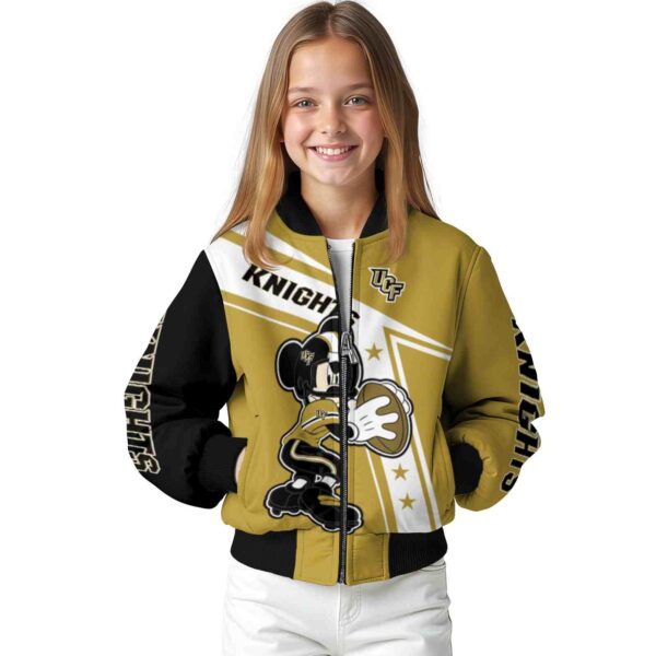personalized ucf knights mickey football gold white jacket top rated