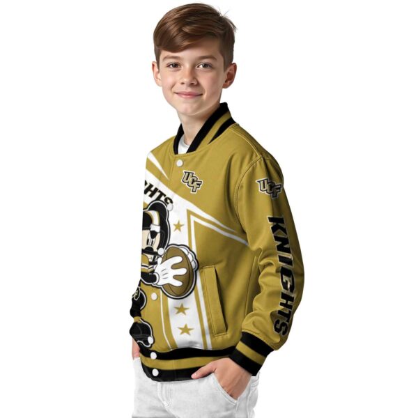 personalized ucf knights mickey football gold white jacket trendy