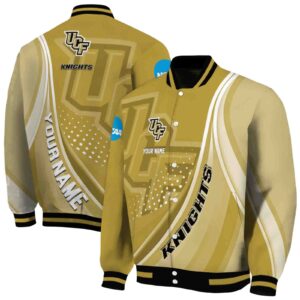 personalized ucf knights wave patterns gold jacket fashion forward