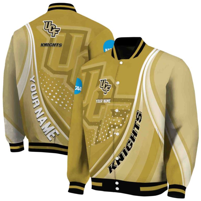 personalized ucf knights wave patterns gold jacket fashion forward