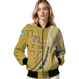 personalized ucf knights wave patterns gold jacket latest model