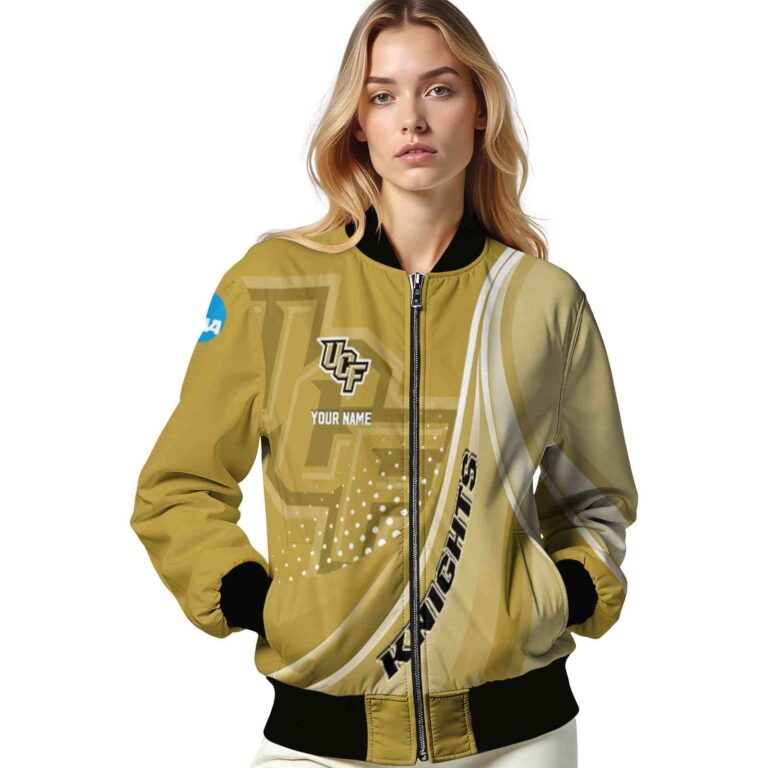 personalized ucf knights wave patterns gold jacket latest model