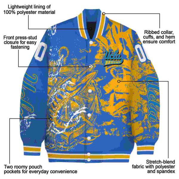 personalized ucla bruins fishing art blue jacket new arrival