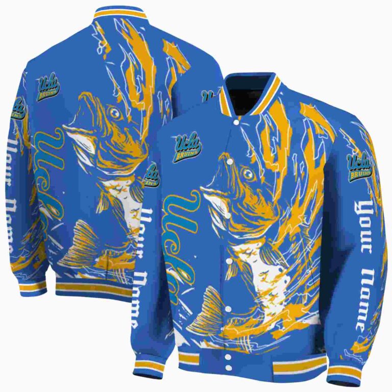 personalized ucla bruins fishing passion blue white jacket fashion forward