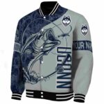 personalized uconn huskies fishing rod grey jacket best selling