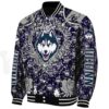 personalized uconn huskies heart explosion blue jacket best selling