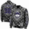 personalized uconn huskies heart explosion blue jacket fashion forward