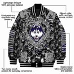 personalized uconn huskies heart explosion blue jacket best selling