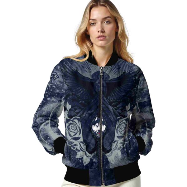 personalized uconn huskies praying hands blue jacket latest model