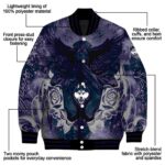 personalized uconn huskies praying hands blue jacket best selling