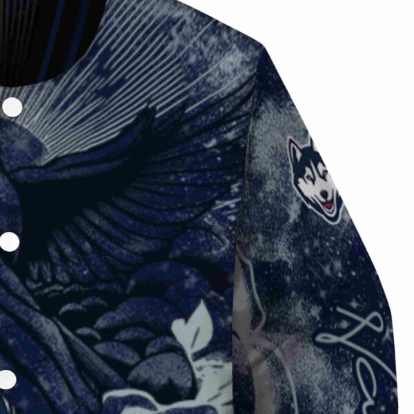 personalized uconn huskies praying hands blue jacket premium grade