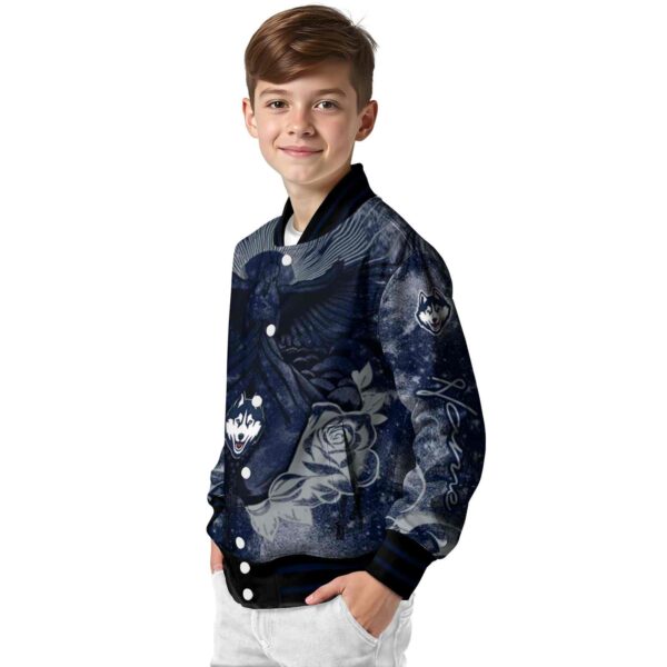 personalized uconn huskies praying hands blue jacket trendy