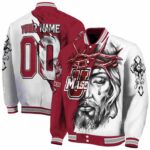 personalized umass minutemen jesus tears red white jacket best selling