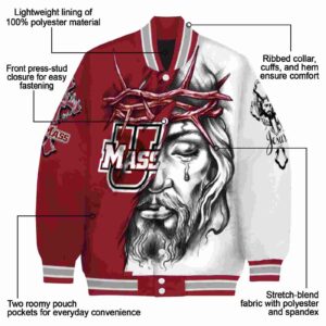 personalized umass minutemen jesus tears red white jacket new arrival