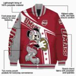 personalized umass minutemen mickey football red white jacket best selling