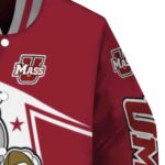 personalized umass minutemen mickey football red white jacket best selling
