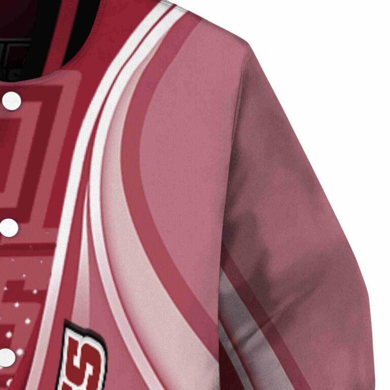 personalized umass minutemen wave patterns red jacket premium grade