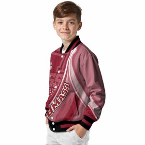 personalized umass minutemen wave patterns red jacket trendy