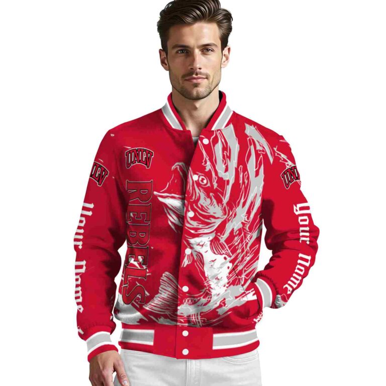 personalized unlv rebels fishing passion red white jacket high quality