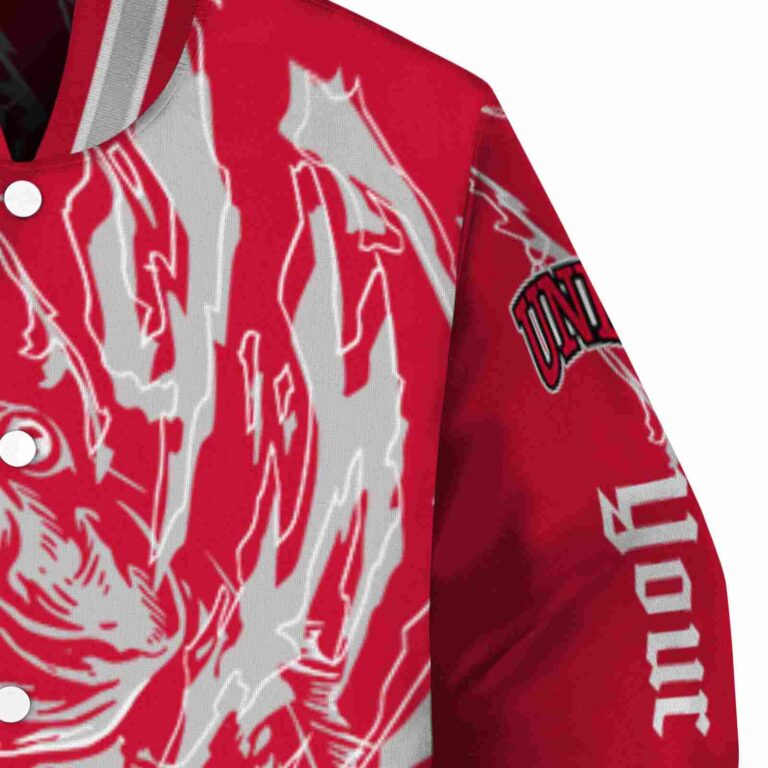 personalized unlv rebels fishing passion red white jacket premium grade