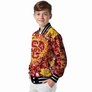 personalized usc trojans heart explosion red jacket trendy