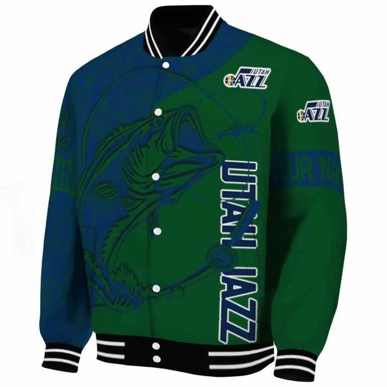 personalized utah jazz fishing rod green jacket best selling