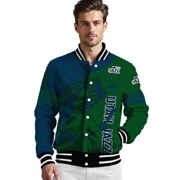 personalized utah jazz fishing rod green jacket high quality