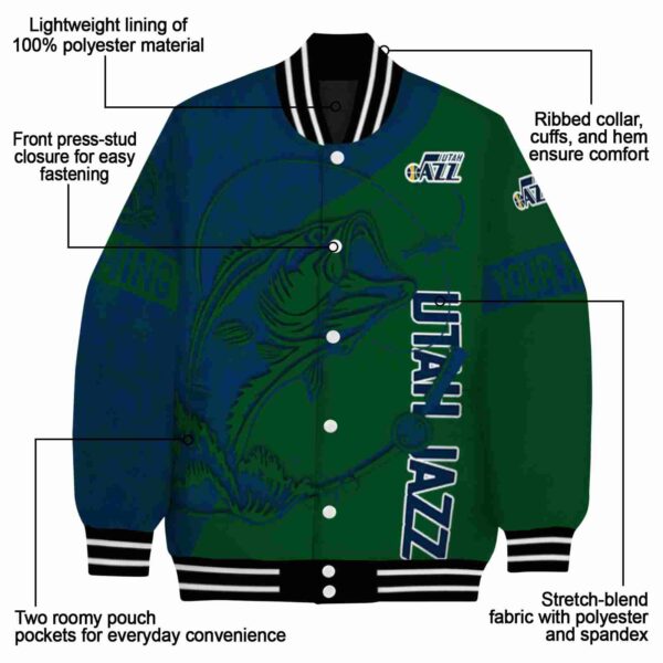 personalized utah jazz fishing rod green jacket new arrival