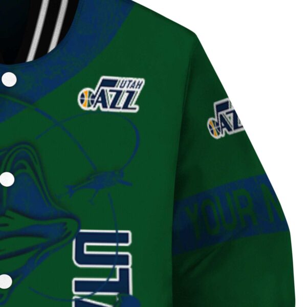 personalized utah jazz fishing rod green jacket premium grade