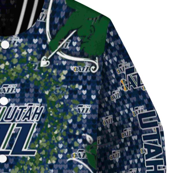 personalized utah jazz heart explosion navy jacket premium grade