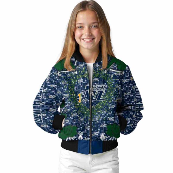 personalized utah jazz heart explosion navy jacket top rated