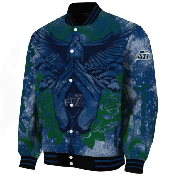personalized utah jazz praying hands navy jacket best selling
