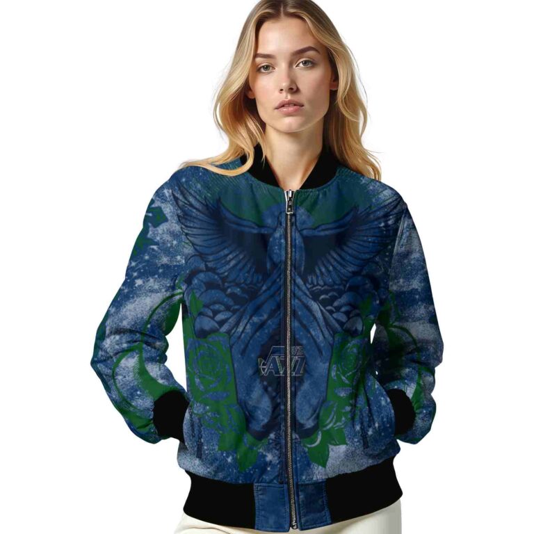personalized utah jazz praying hands navy jacket latest model