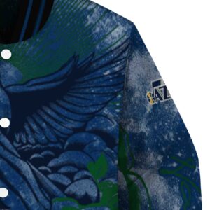 personalized utah jazz praying hands navy jacket premium grade