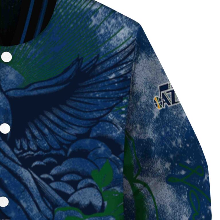 personalized utah jazz praying hands navy jacket premium grade