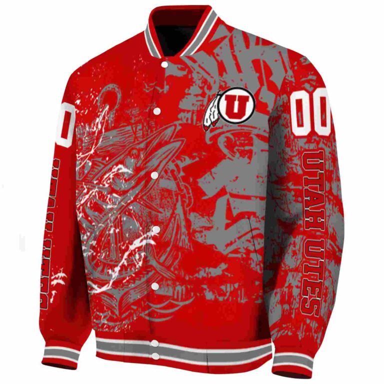 personalized utah utes fishing art red jacket best selling